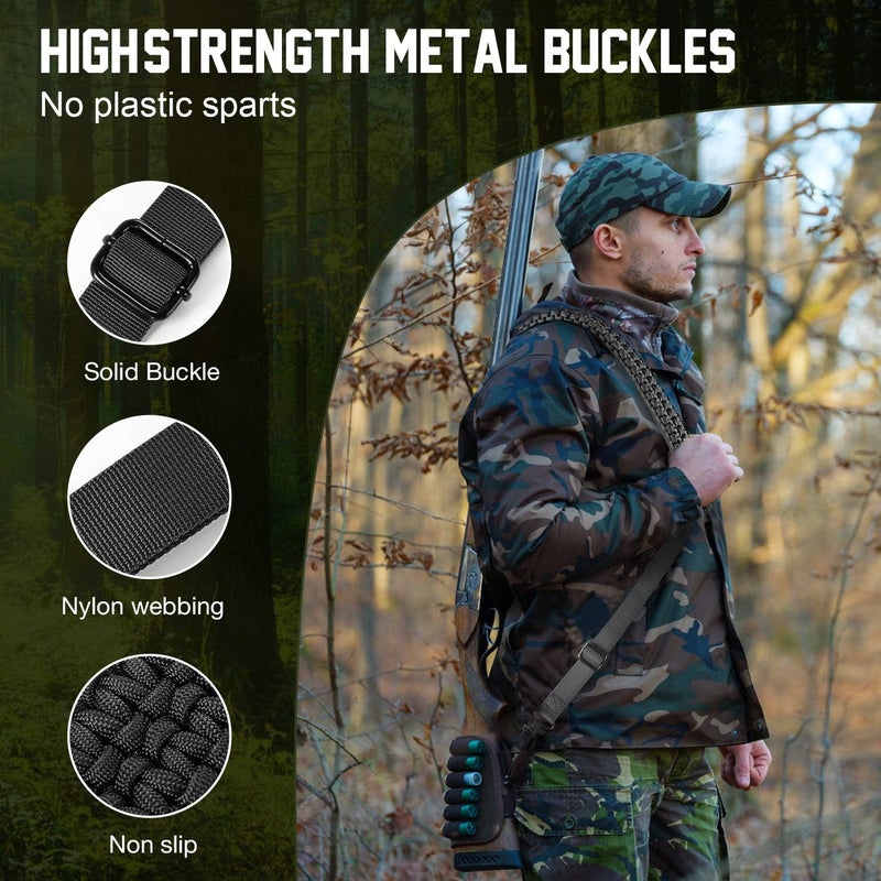 VVAAGG Two-Point Sling with Swivel, Non-Slip Paracord Sling with Adjustable Length Strap - Image 5